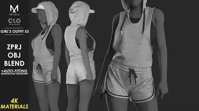 Girls Outfit 53 - Marvelous Designer