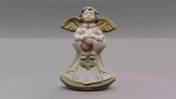 Angel poor art statuette