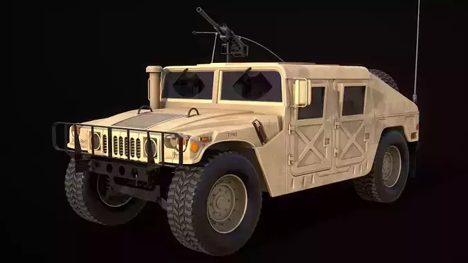HMMWV M-998M2 Humvee 3D-Model Game Ready