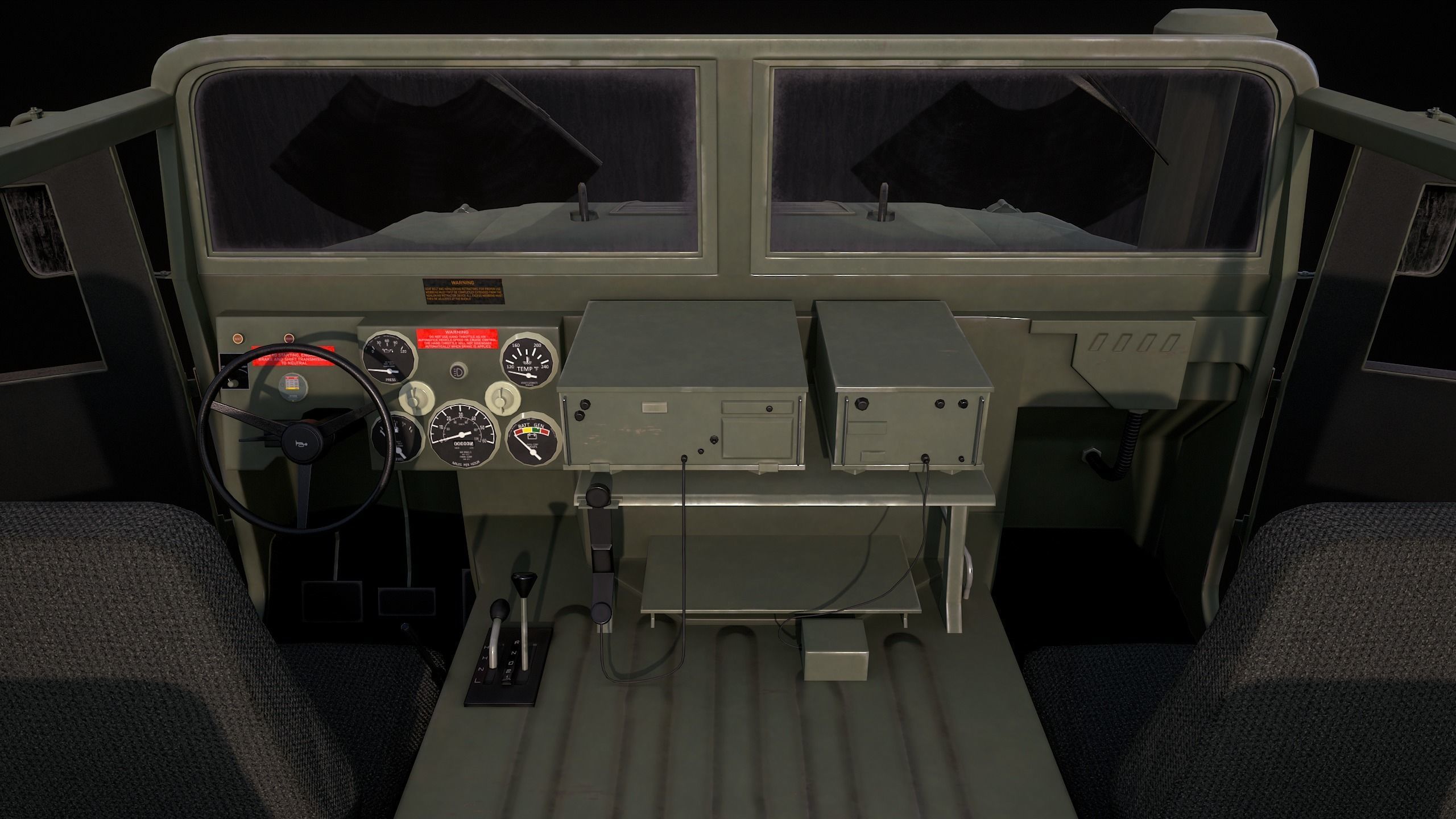 HMMWV M-998M2 Humvee 3D-Model Game Ready Low-poly 3D model_13