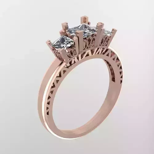 Wedding Engagement Women Ring 3D print model 
