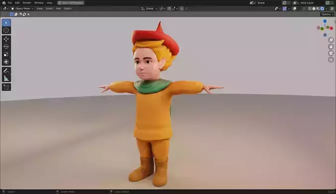 Peter Wheat 3D Rigged Model 3D model