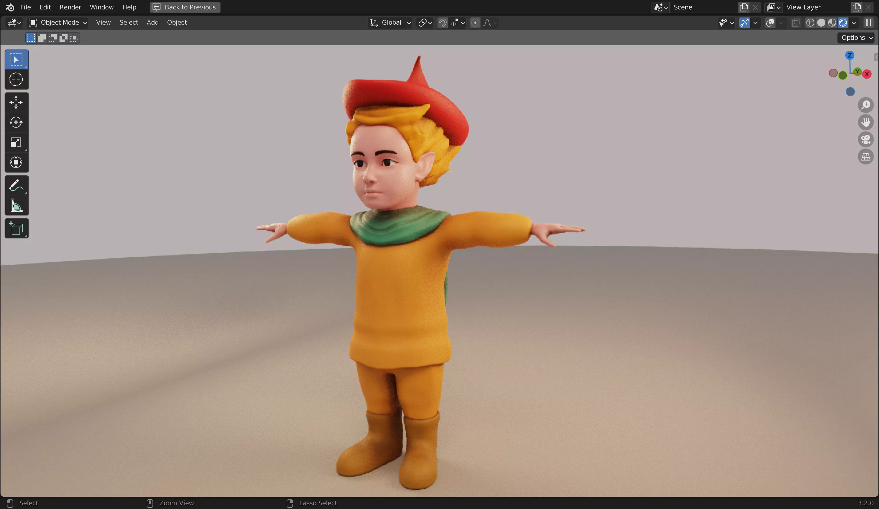 Peter Wheat 3D Rigged Model 3D model_0