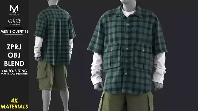 Mens Outfit 16 - Marvelous Designer