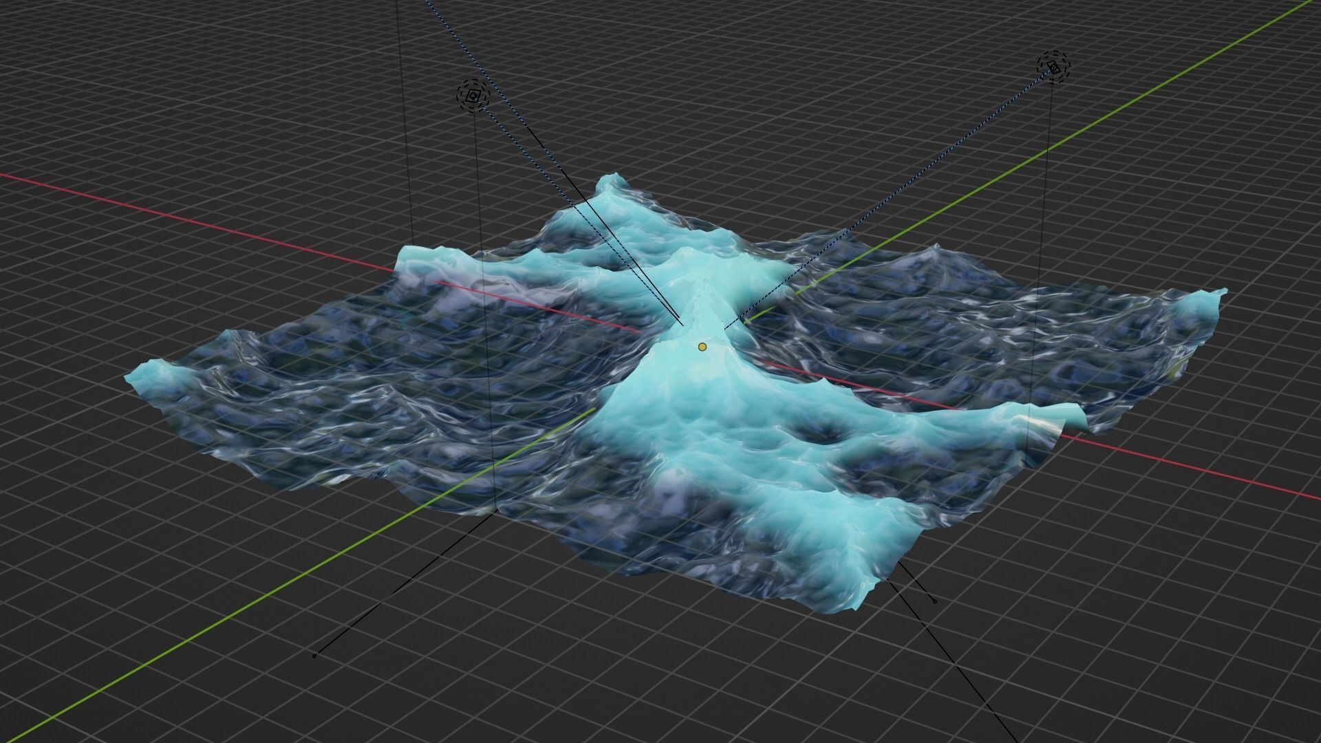 Ocean - made in Blender Low-poly 3D model_27