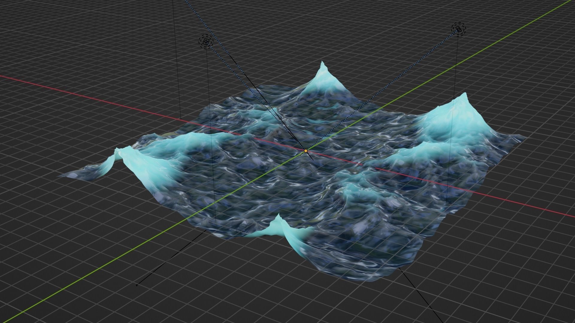 Ocean - made in Blender Low-poly 3D model_16