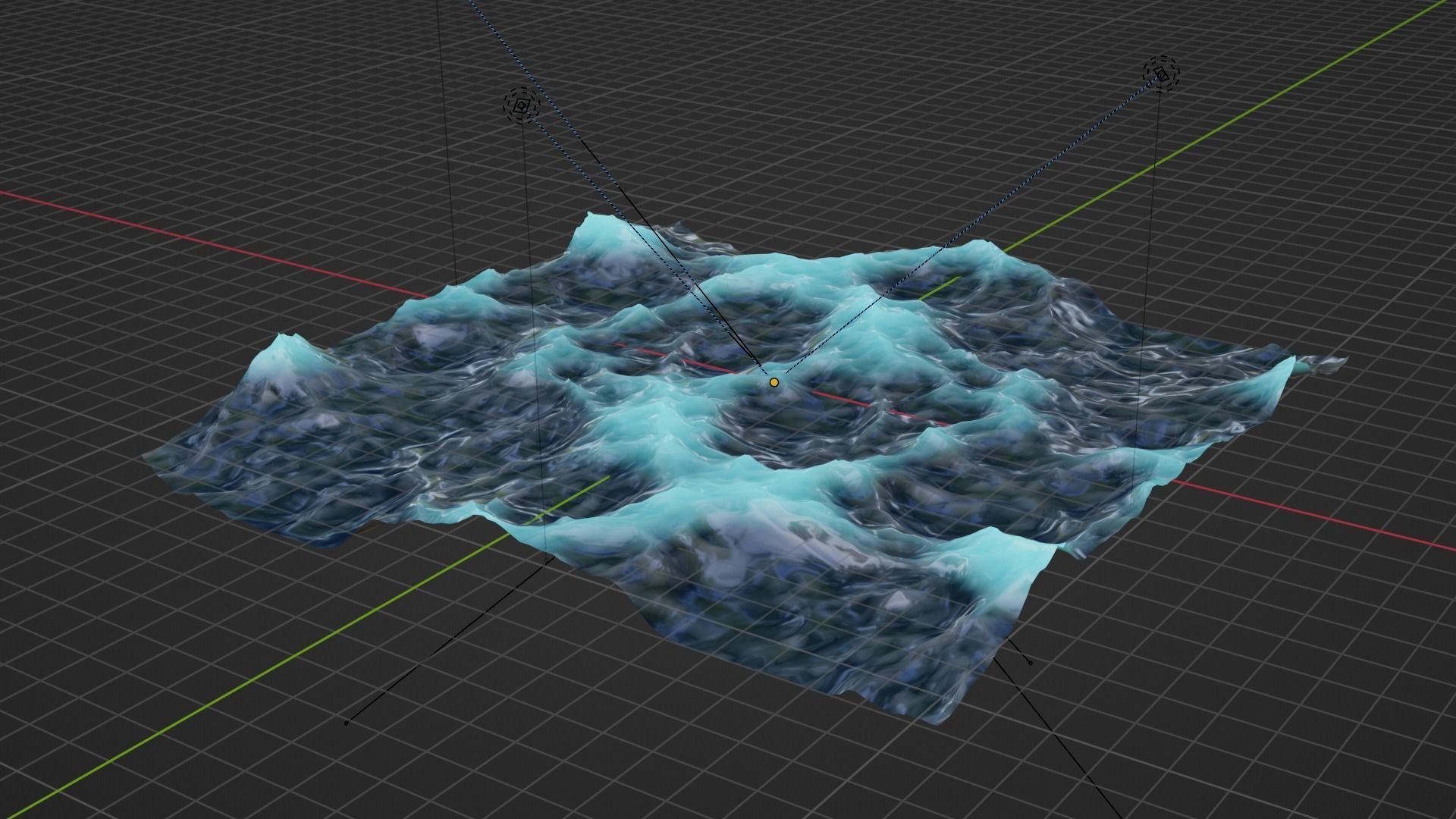 Ocean - made in Blender Low-poly 3D model_19