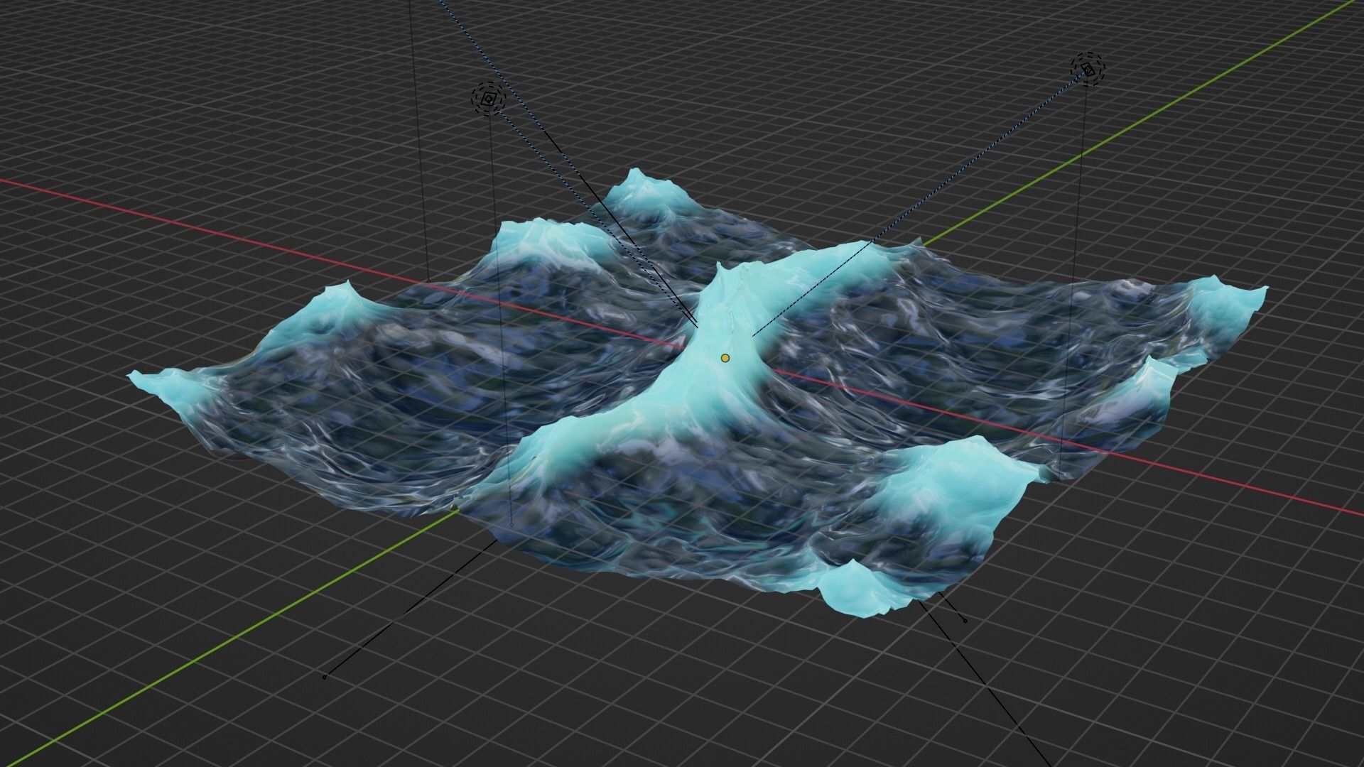 Ocean - made in Blender Low-poly 3D model_21