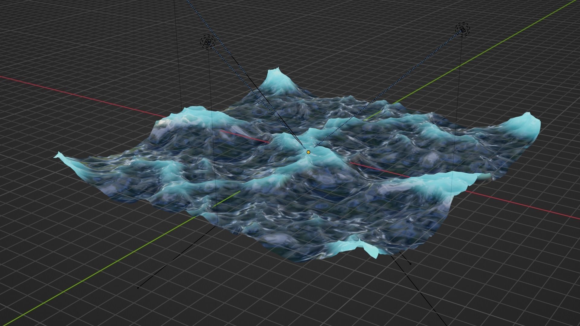 Ocean - made in Blender Low-poly 3D model_22