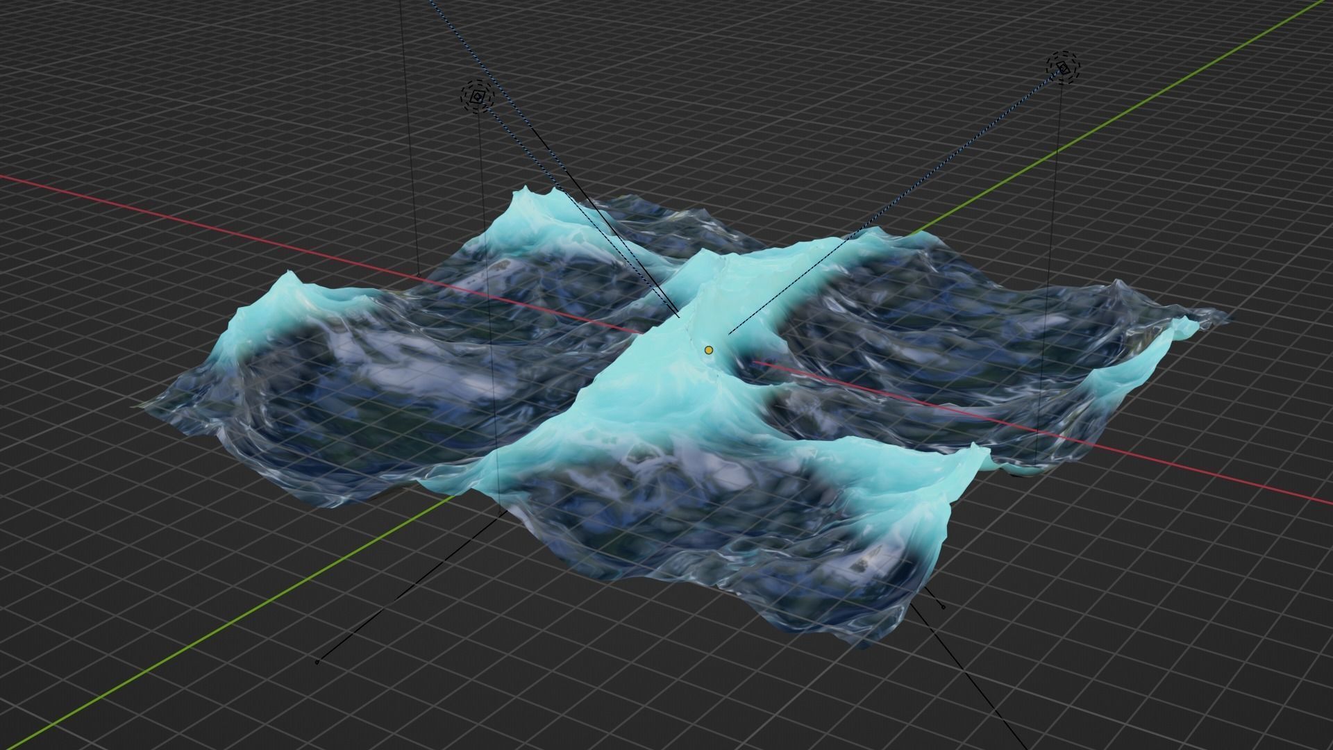 Ocean - made in Blender Low-poly 3D model_20