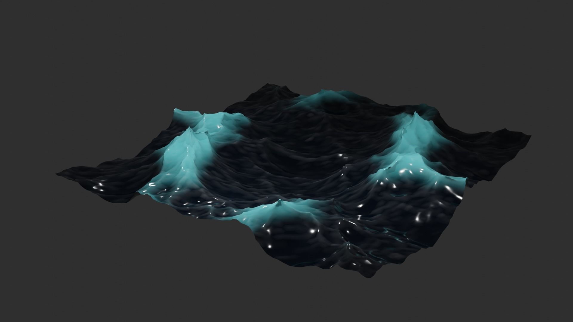 Ocean - made in Blender Low-poly 3D model_4