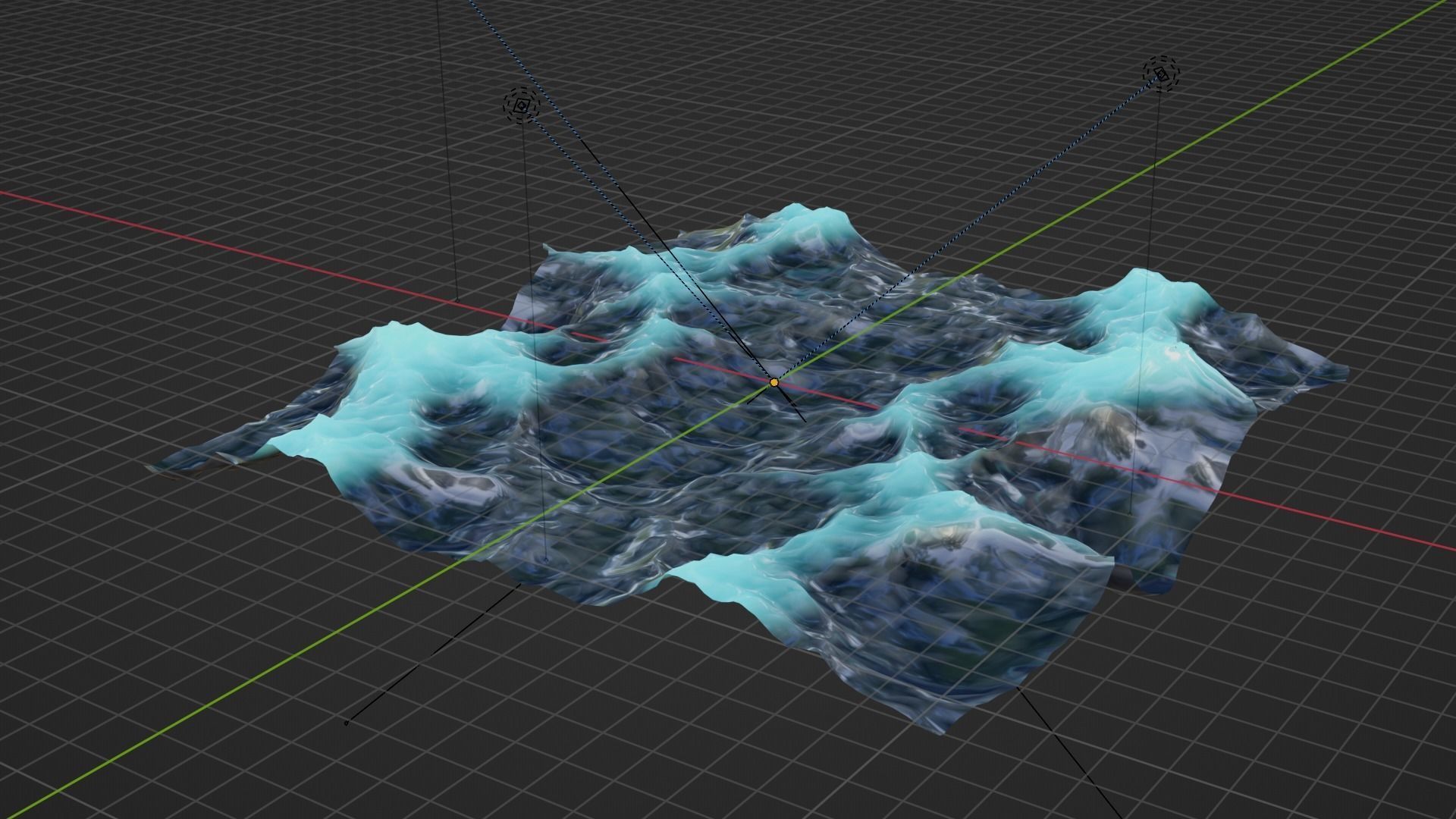 Ocean - made in Blender Low-poly 3D model_25