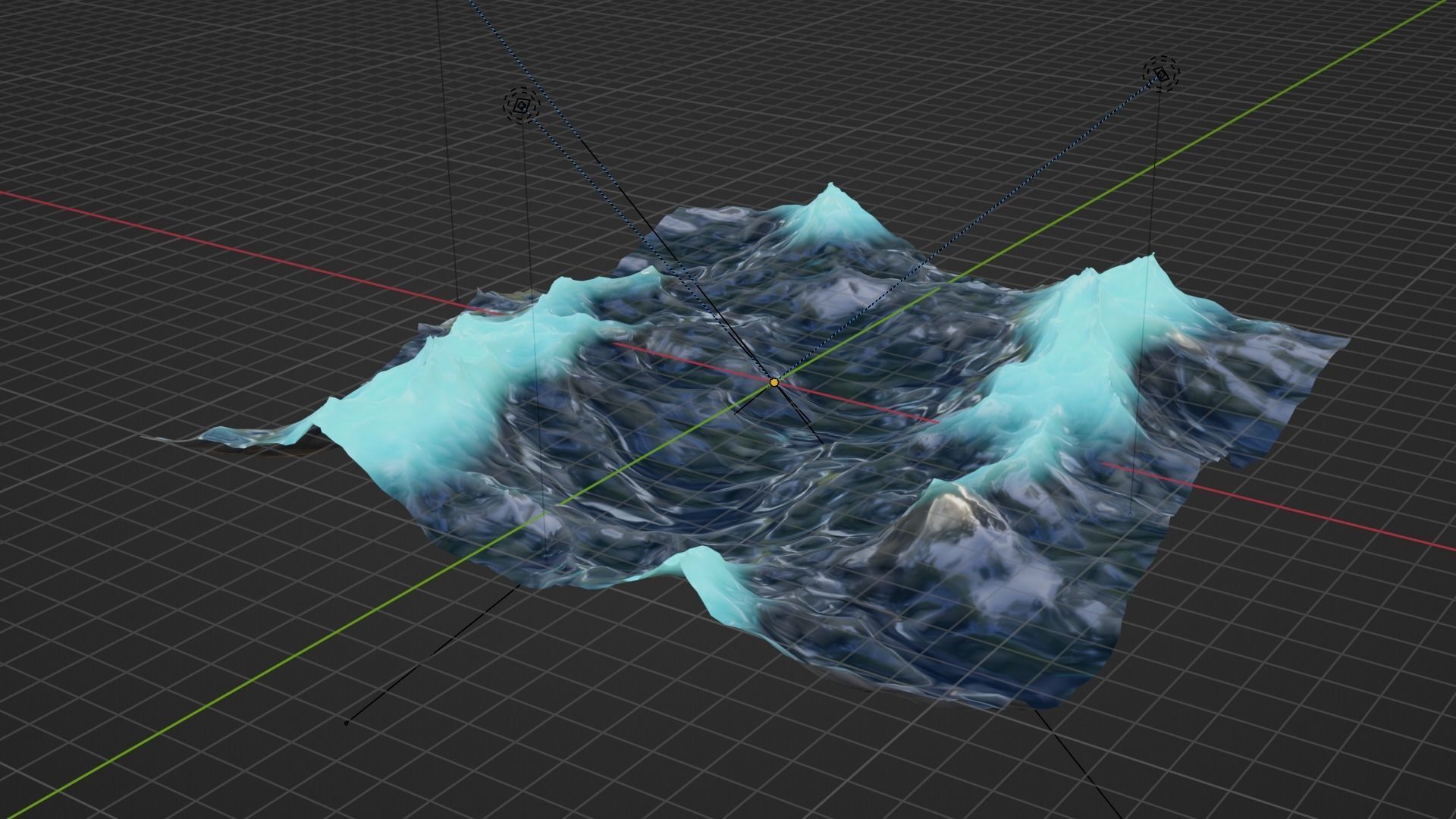 Ocean - made in Blender Low-poly 3D model_17