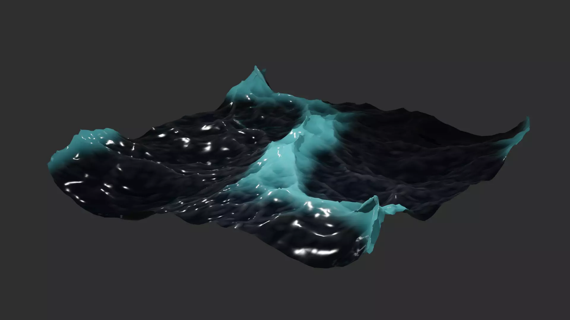 Ocean - made in Blender Low-poly 3D model_0