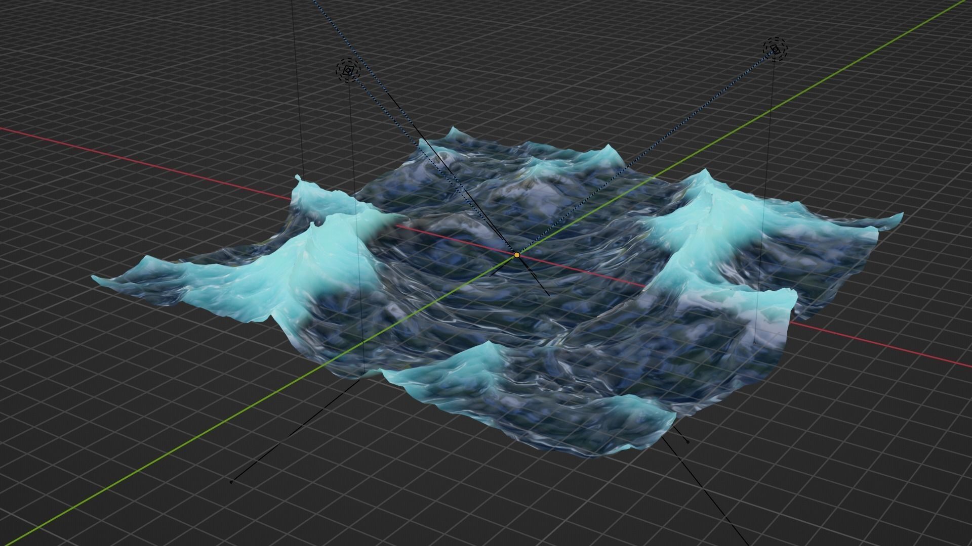 Ocean - made in Blender Low-poly 3D model_23
