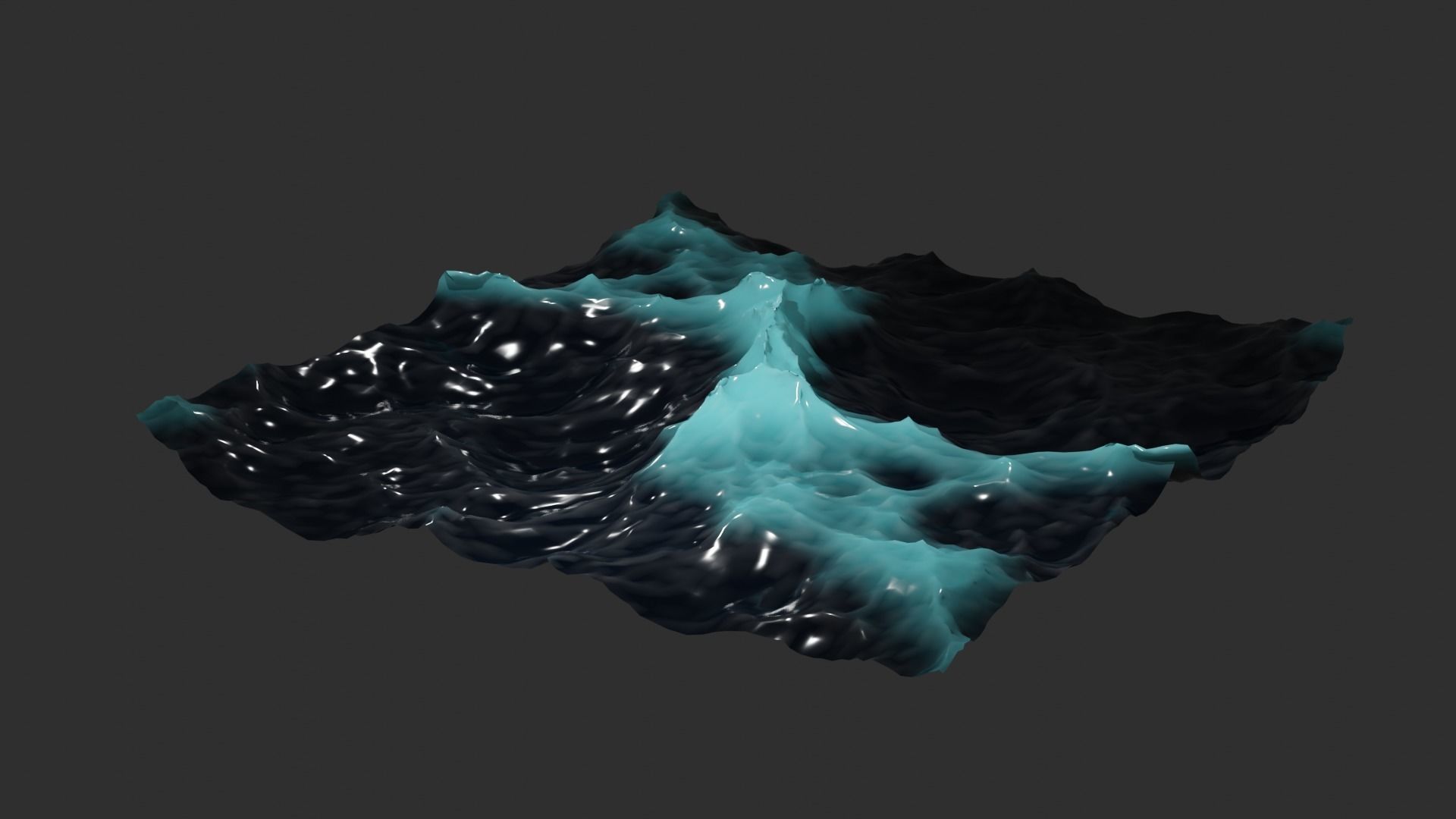 Ocean - made in Blender Low-poly 3D model_13