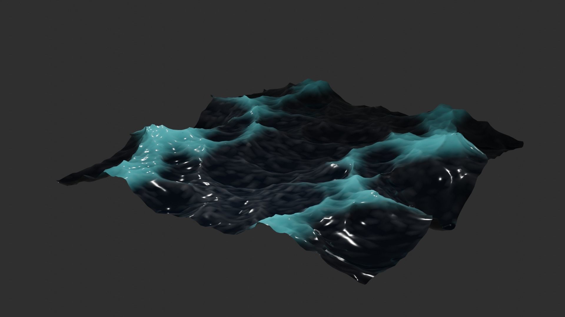 Ocean - made in Blender Low-poly 3D model_11
