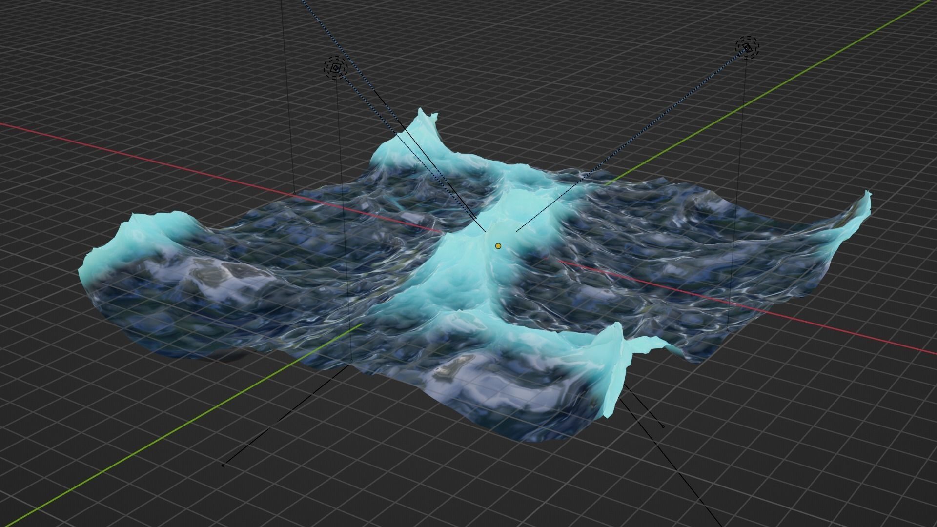 Ocean - made in Blender Low-poly 3D model_14