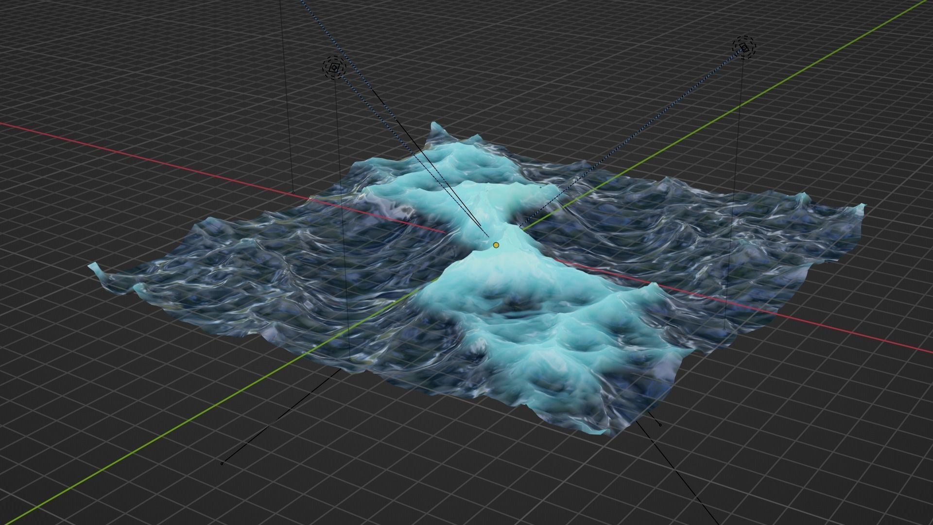 Ocean - made in Blender Low-poly 3D model_26