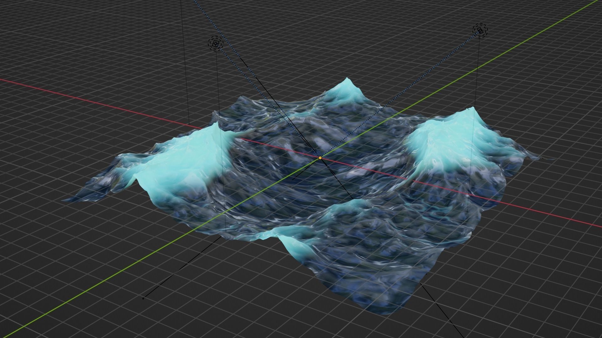 Ocean - made in Blender Low-poly 3D model_24