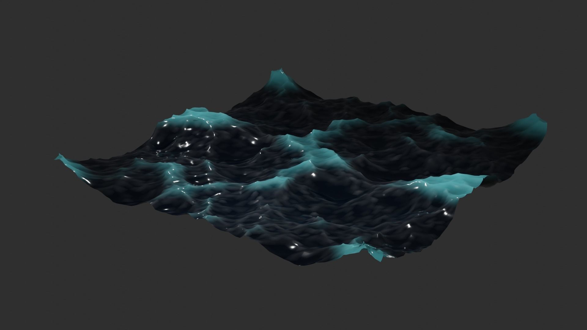 Ocean - made in Blender Low-poly 3D model_8