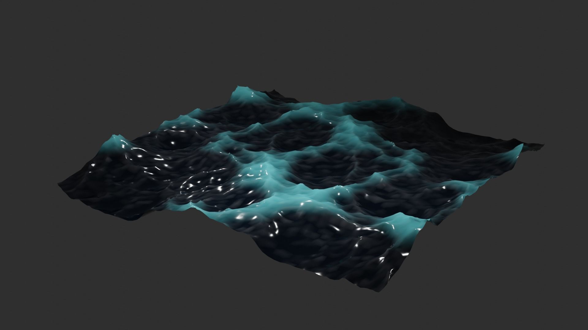 Ocean - made in Blender Low-poly 3D model_5
