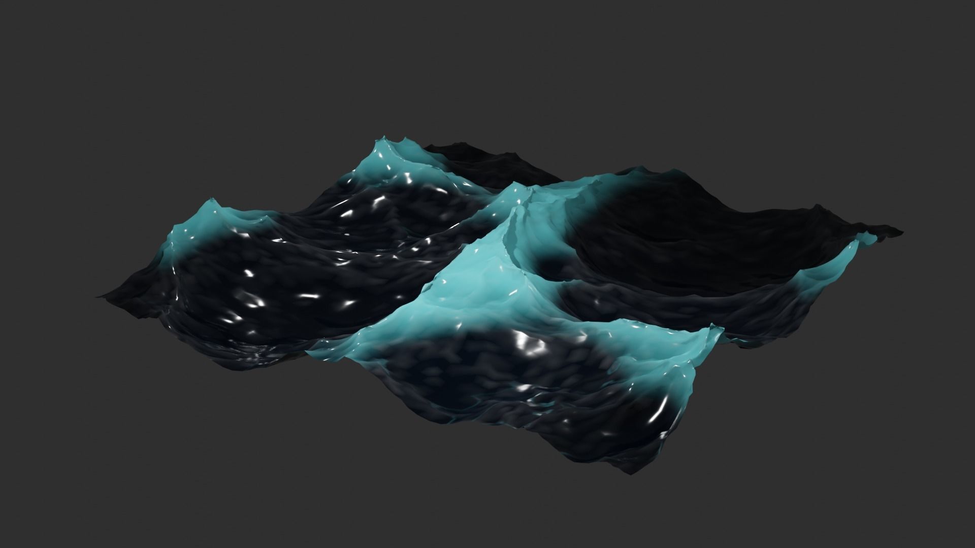 Ocean - made in Blender Low-poly 3D model_6