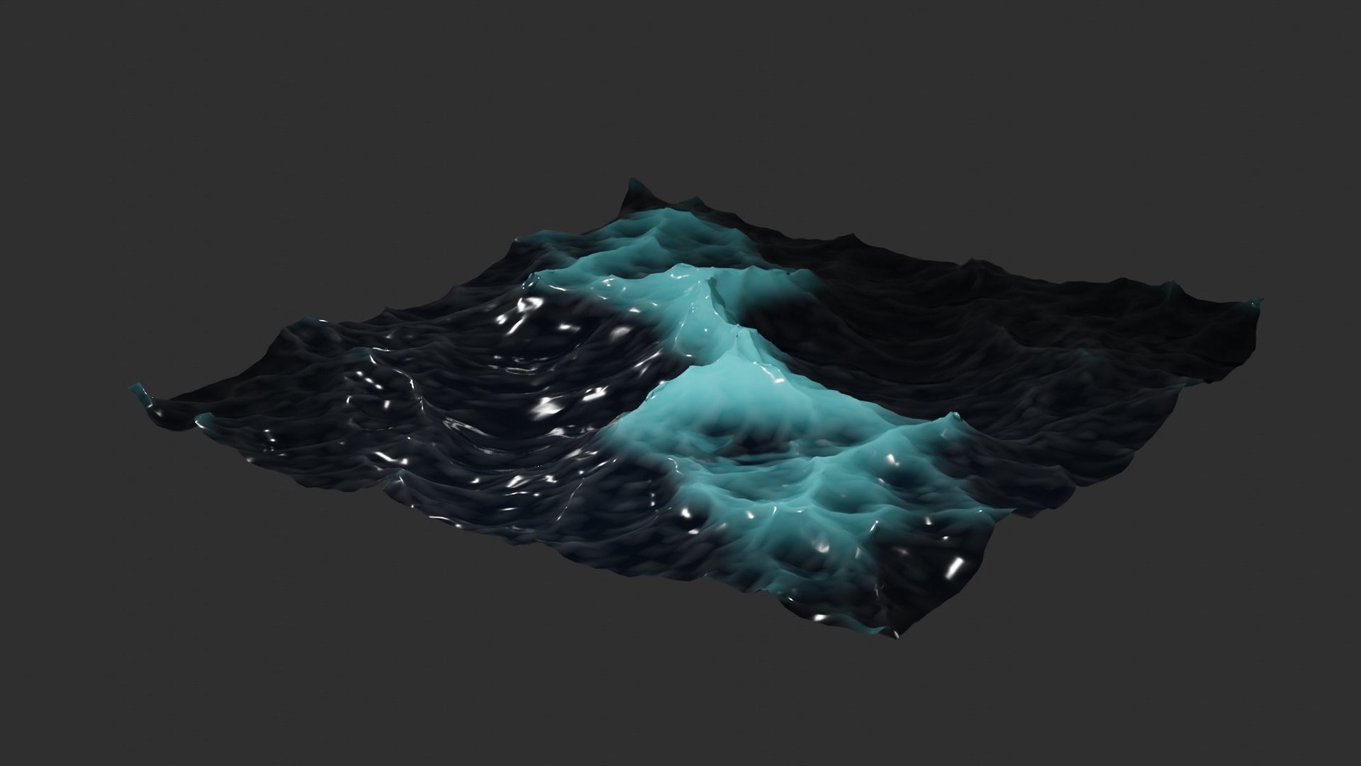 Ocean - made in Blender Low-poly 3D model_12