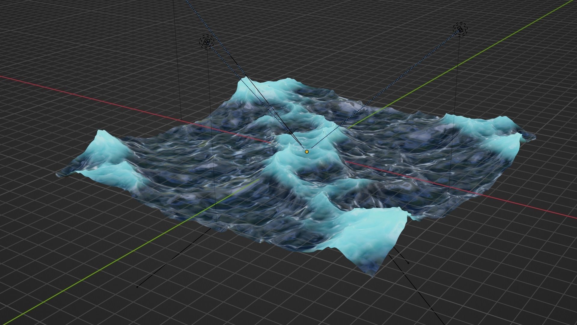 Ocean - made in Blender Low-poly 3D model_15