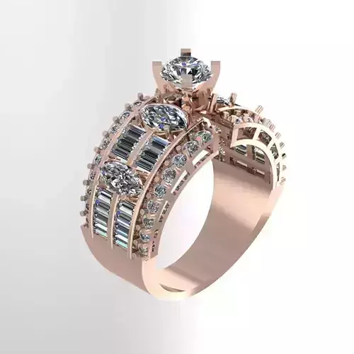 Wedding Engagement Women Ring 3D print model 