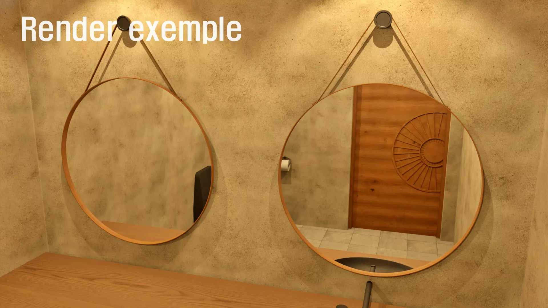 Modern mirror 1 3D model_0