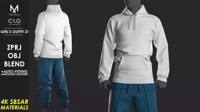 Mens Outfit 17 - Marvelous - CLO Project file