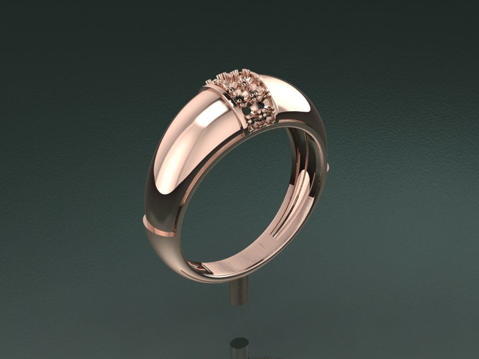 Enamel Gold Ring 3D print model_5
