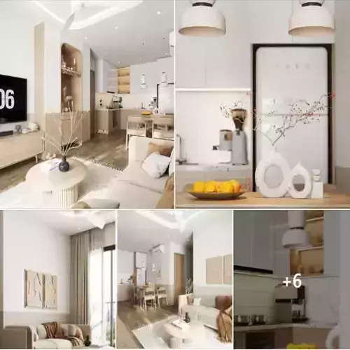 Sala de Estar - Cozinha Interior Modelo de Ngo Tien Duy