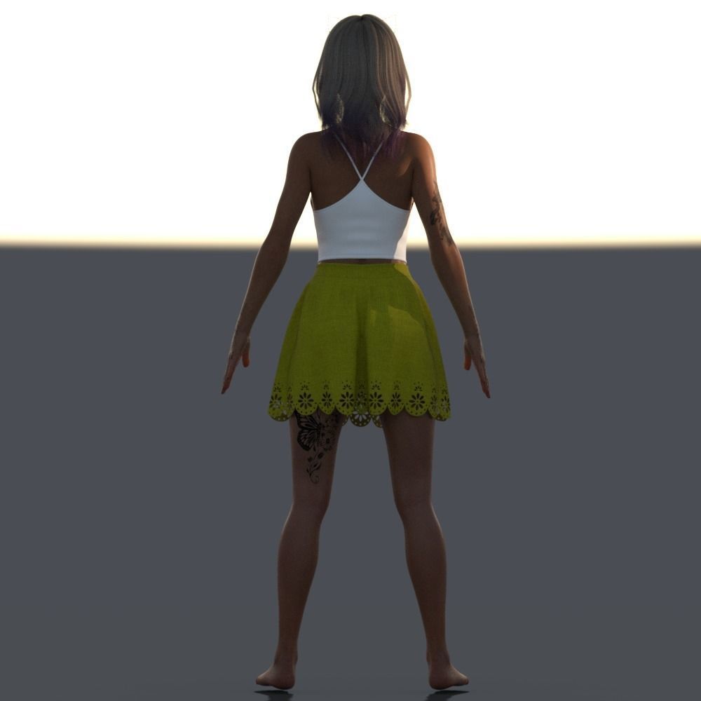 Game Ready Download Your Rigged Alisha Animated Model 3D model_4