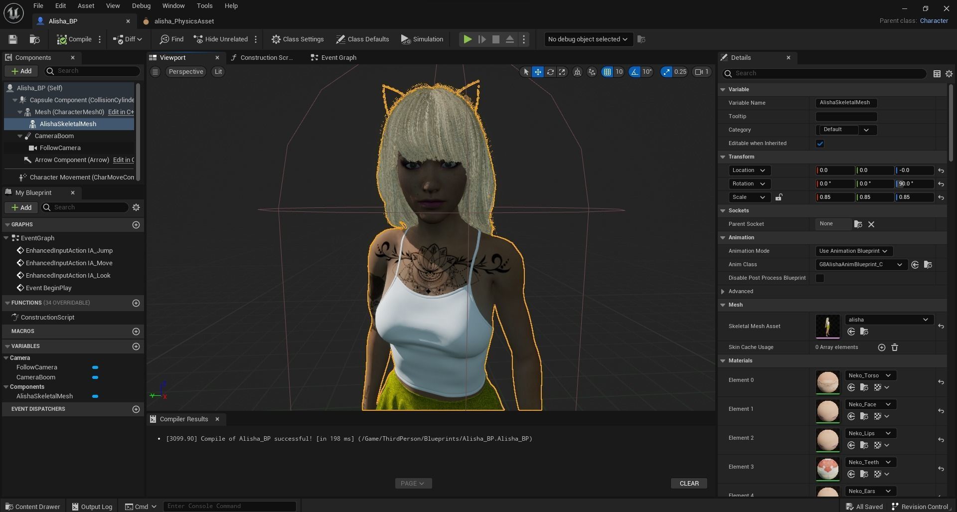 Game Ready Download Your Rigged Alisha Animated Model 3D model_7