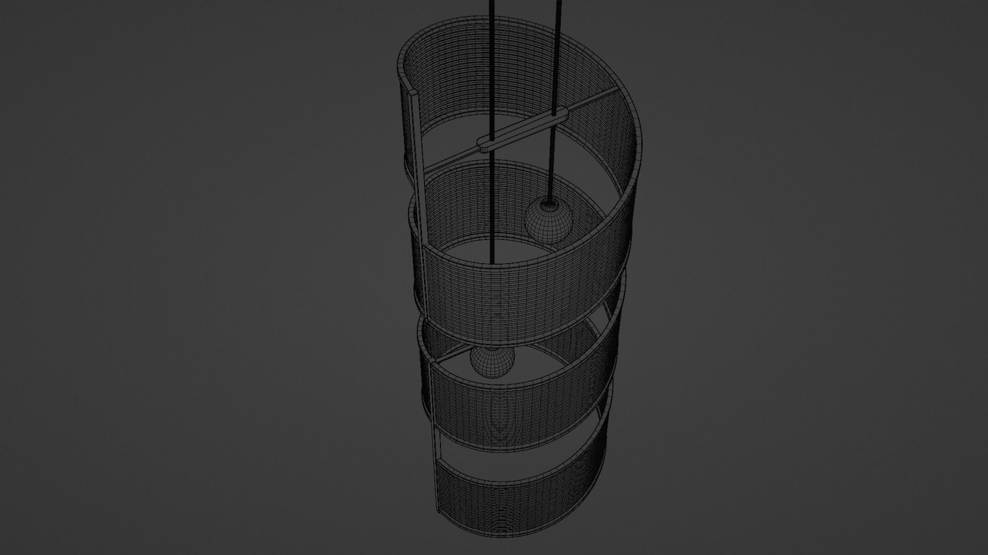 Zen chandelier 1 3D model_3