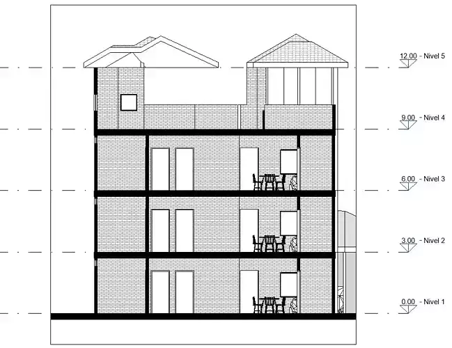 Departamento de tres piso con azotea