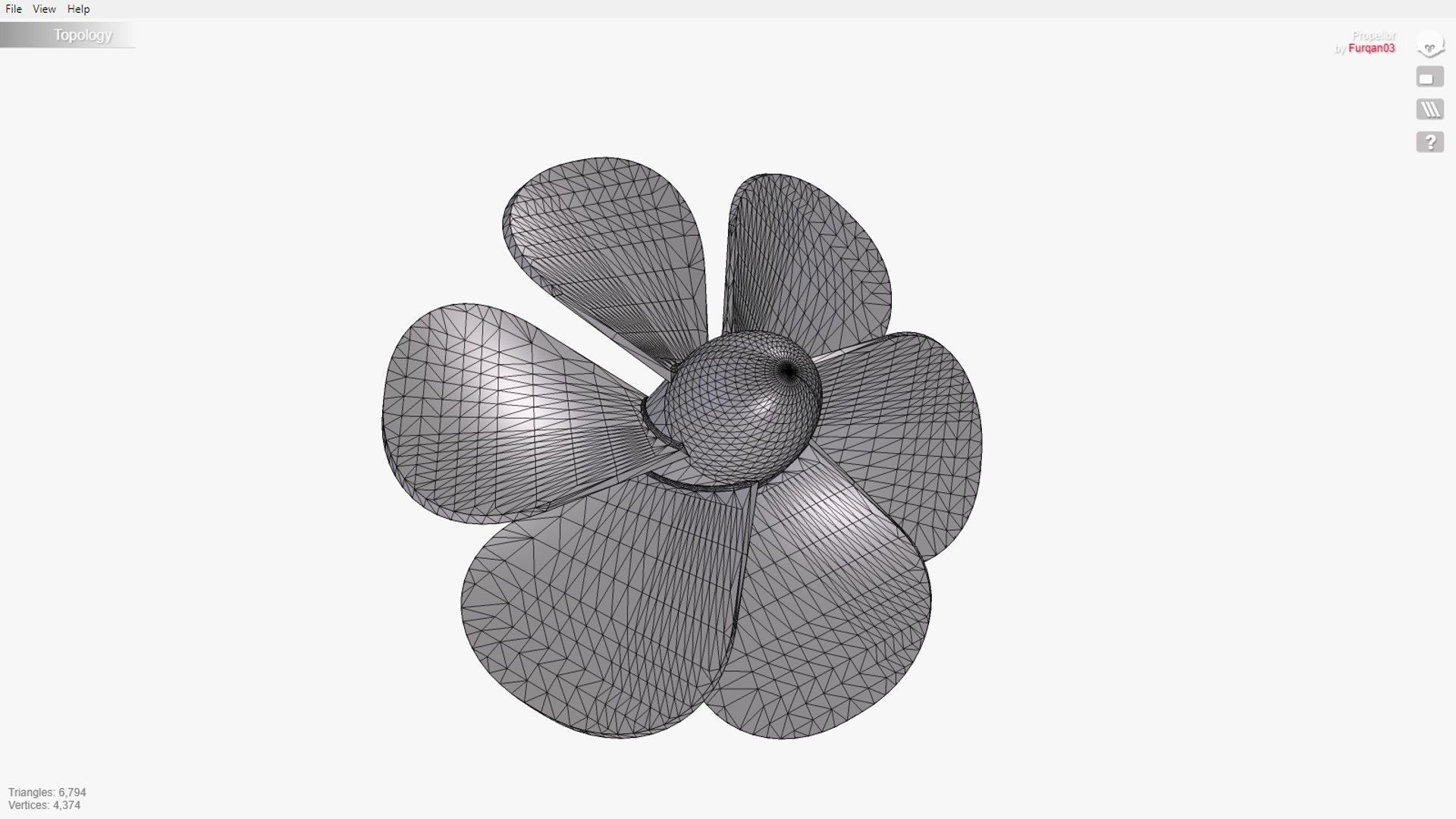Propellor 3D print model_6