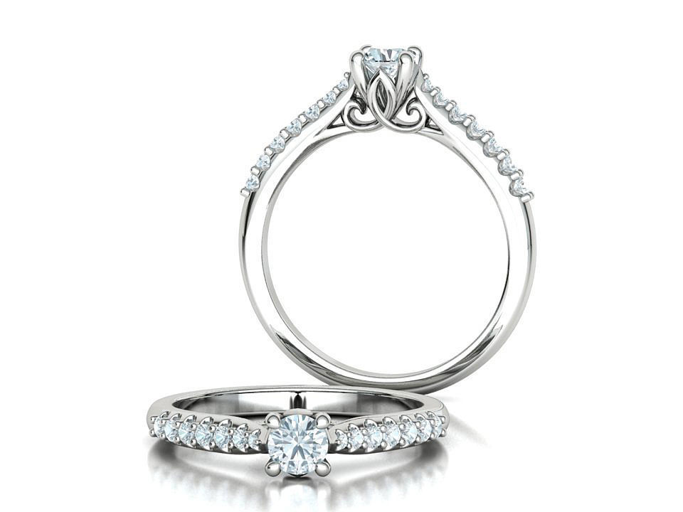 Paris Solitaire Ring 4mm Stone 2 RINGS ITEM 3D print model_6