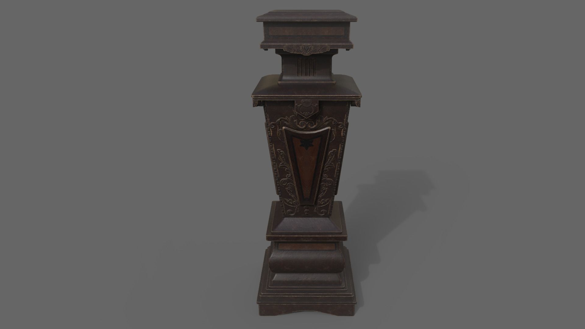 Victorian Decorative Collumn Low-poly 3D model_3