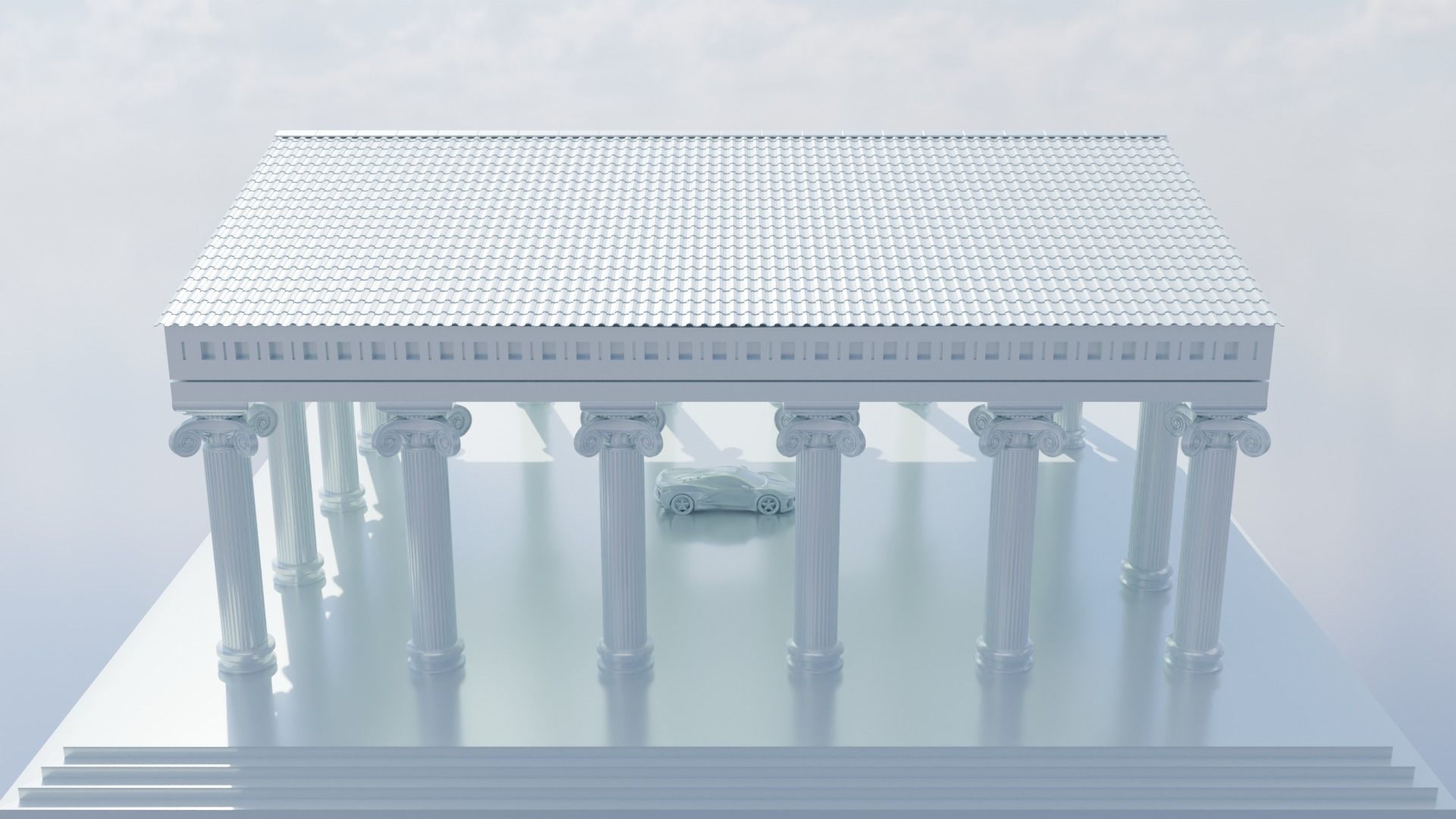 Ancient temple 3D model 3D model_8