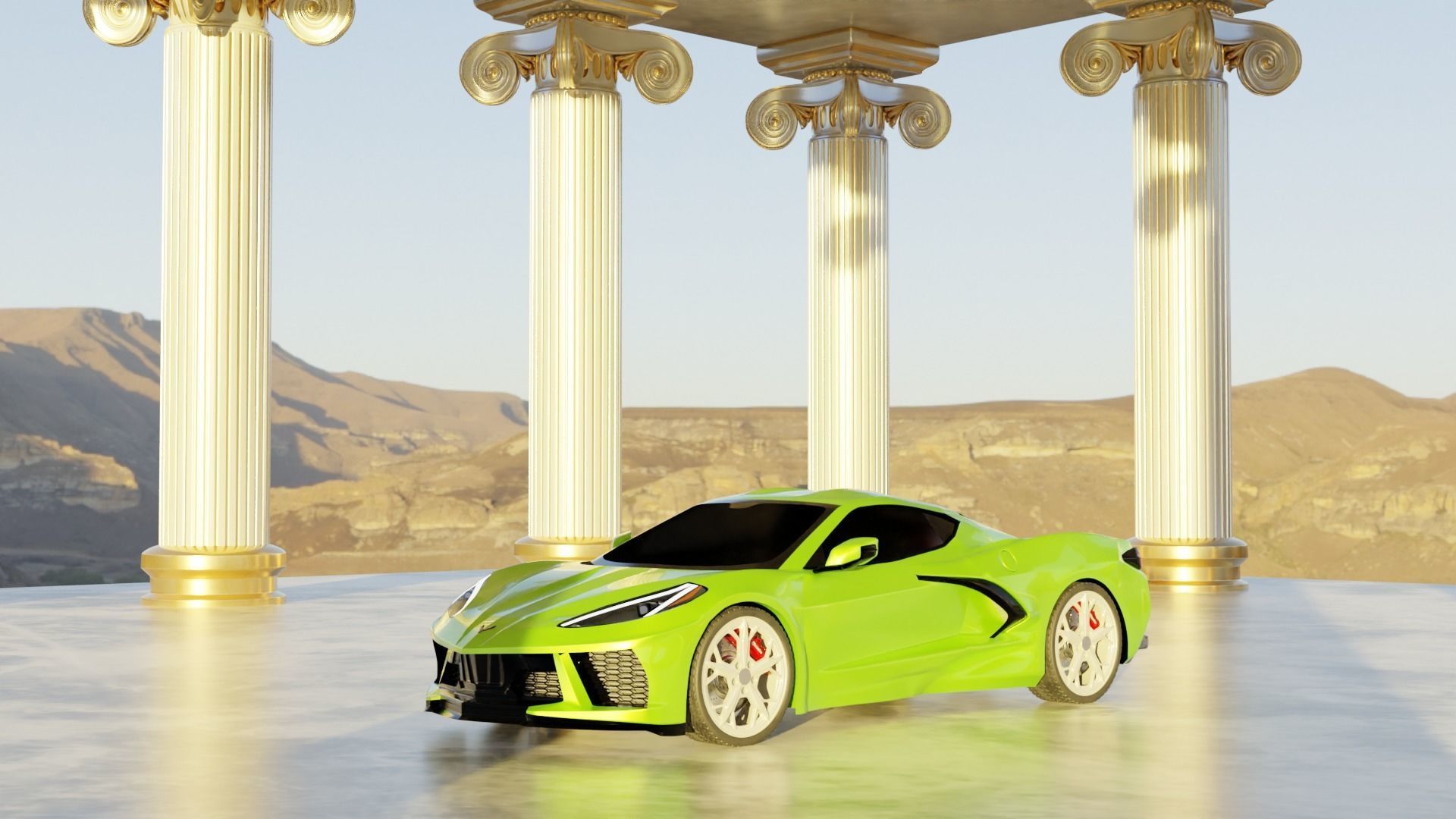 Ancient temple 3D model 3D model_3