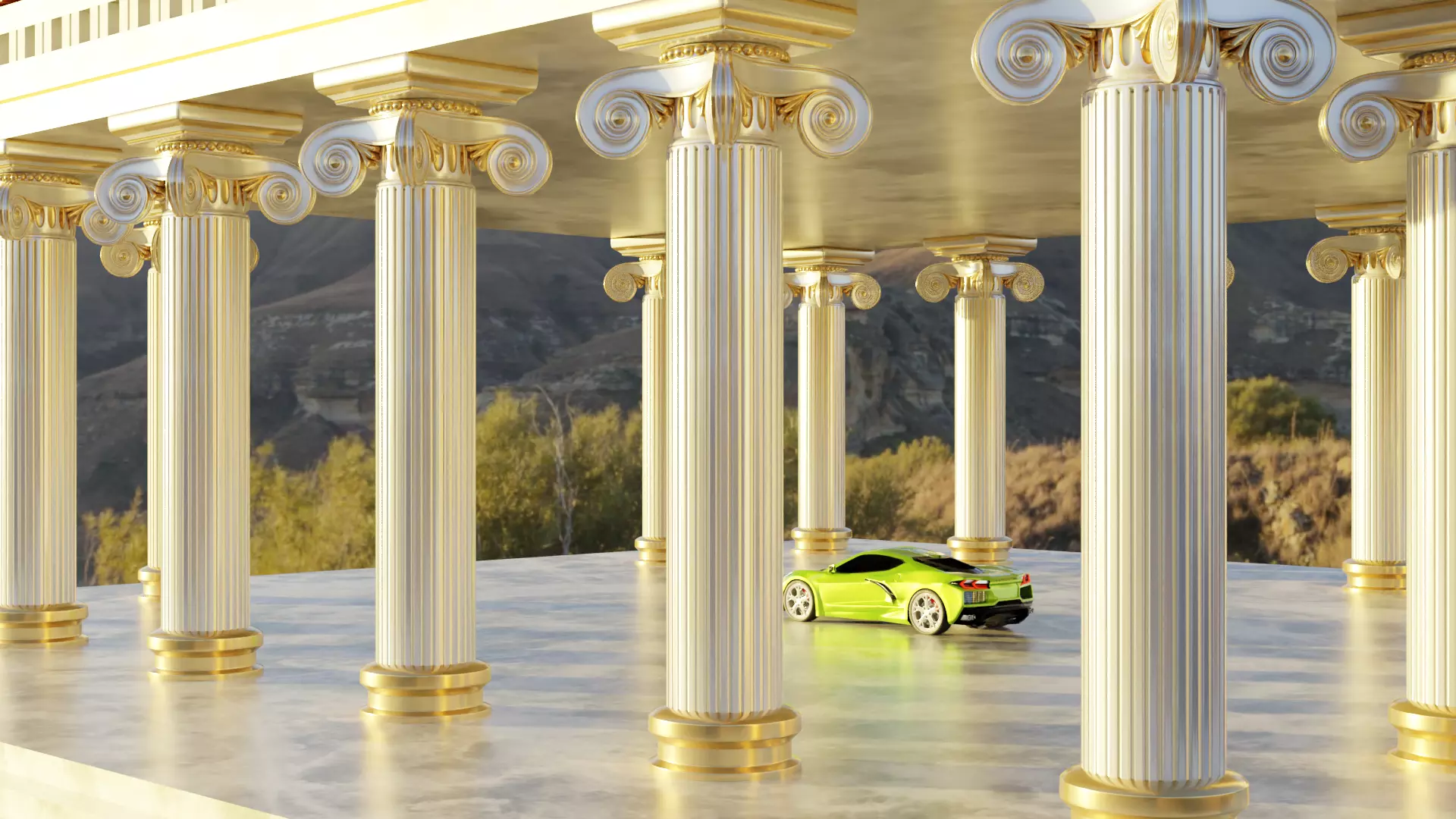 Ancient temple 3D model 3D model_0