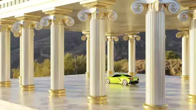 Ancient temple 3D model