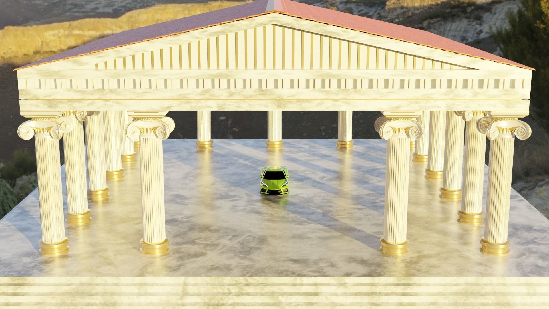 Ancient temple 3D model 3D model_12