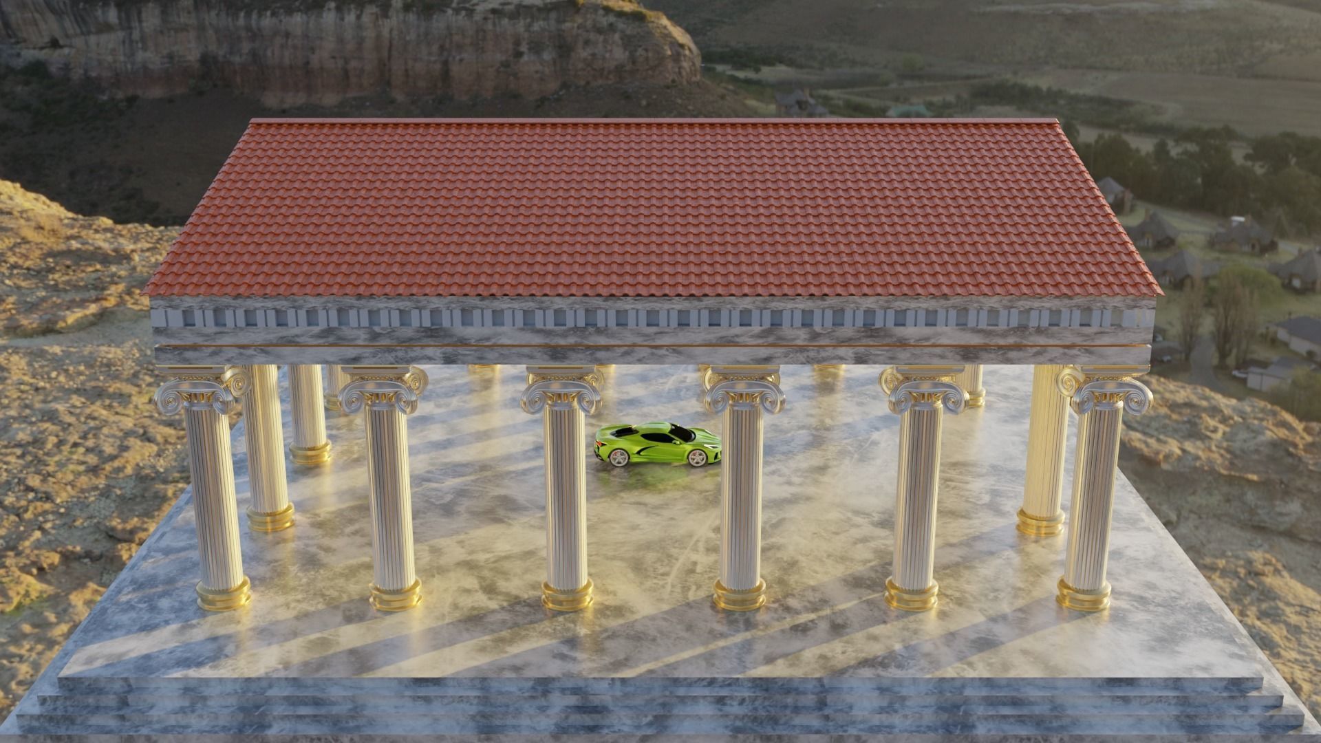 Ancient temple 3D model 3D model_7