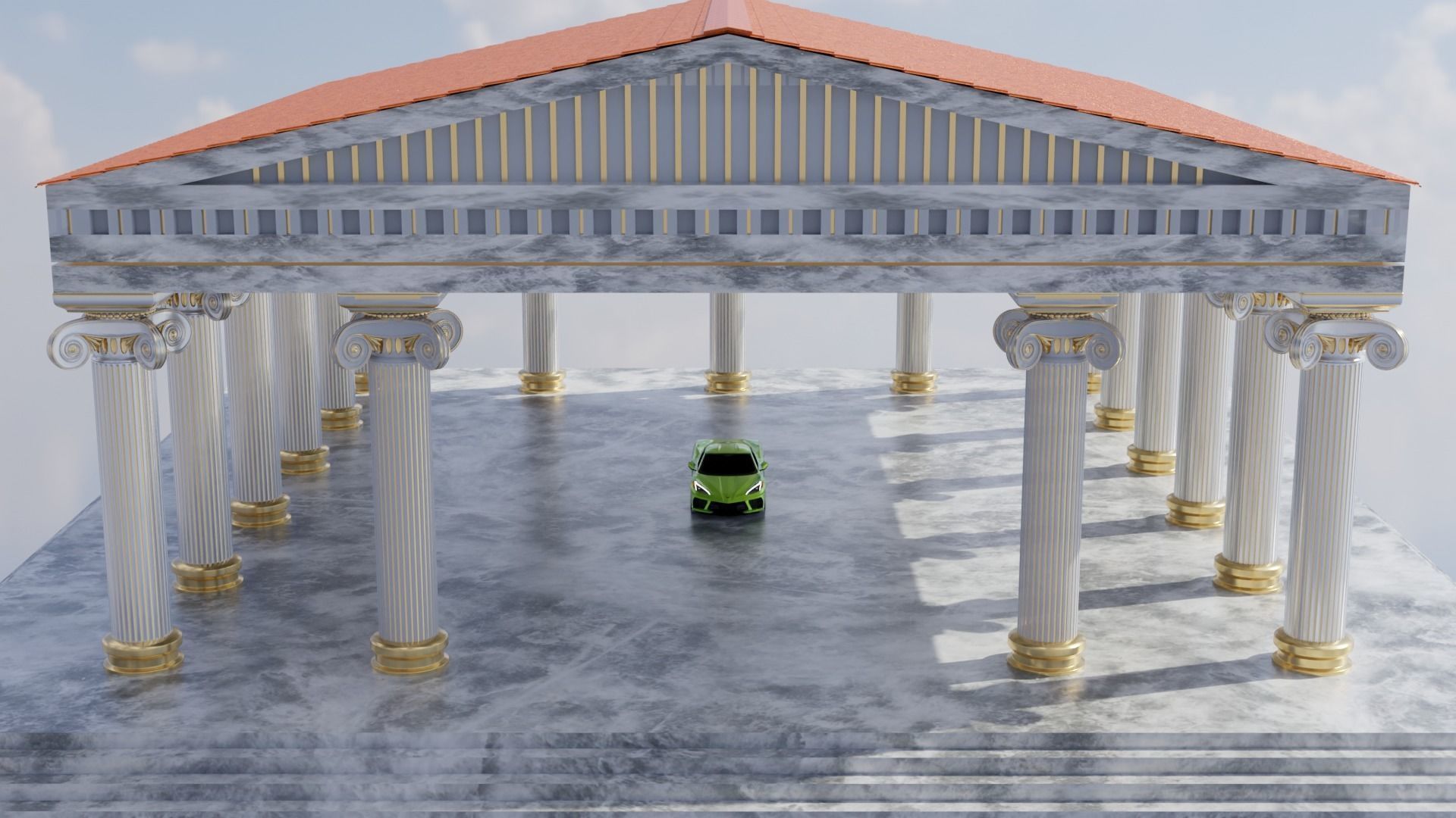 Ancient temple 3D model 3D model_13