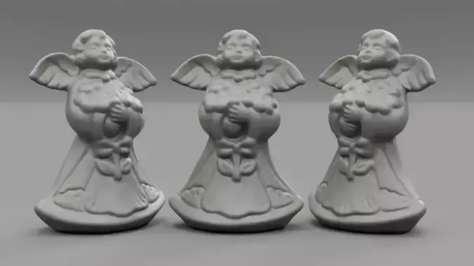 Angel poor art statuette