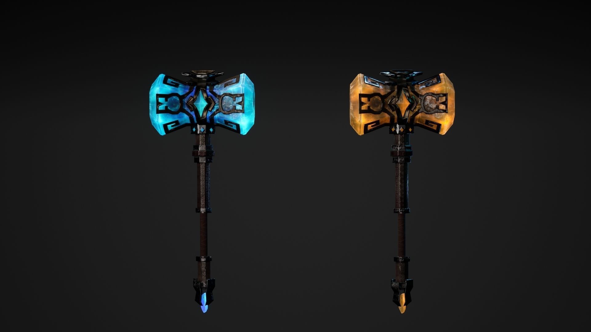 Frost Dwarf Low-poly 3D model_16